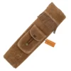 Leather Back Quiver suede brown flat front view with pocket