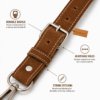 Close-up of the Leather Archery Quiver adjustable suede strap featuring a durable metal buckle, reinforced stitching, and multiple adjustment holes.