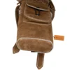 Leather Back Quiver suede brown reinforced bottom close-up