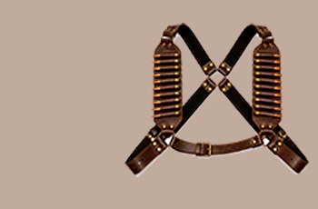 Premium leather cartridge belt with shotgun shell holders for hunting and shooting