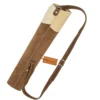 Suede Leather Archery Back Quiver premium brown rear view showing adjustable shoulder strap