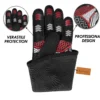 Go karting gloves professional design close-up featuring silicone grip pattern