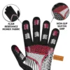 Go karting gloves with high-grip silicone palm and flame resistant Nomex style fabric design